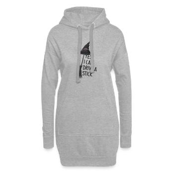 Wtch Power- Ja ich kann fahren - Sweat-shirt à capuche long Femme - gris chiné - Devant