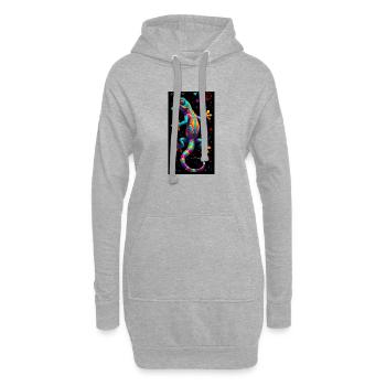 Gecko - Hoodie-Kleid - Grau meliert - Vorne