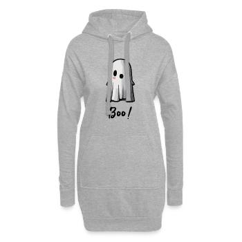 Fantôme mignon / Halloween - Sweat-shirt à capuche long Femme - gris chiné - Devant