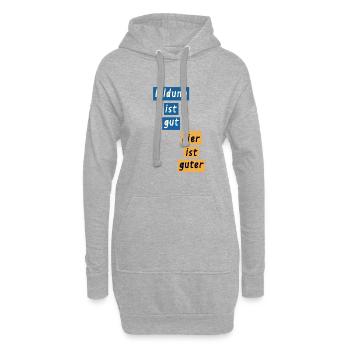 Informatiker Programmierer Admin Nerd Geschenk - Hoodie-Kleid - Grau meliert - Vorne