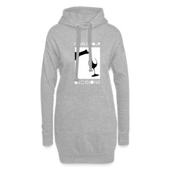 I Make Pour Decisions Wine Glass - Hoodie-Kleid - Grau meliert - Vorne