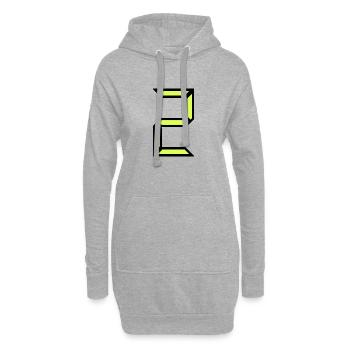 2 JAHRE. 2. JUBILÄUM. GEBURTSTAG 2 JAHRE. 2 - Hoodie-Kleid - Grau meliert - Vorne