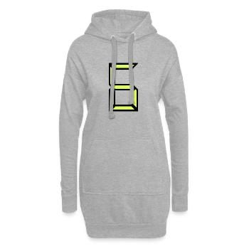 6. 6 ANS. 6e ANNIVERSAIRE. ANNIVERSAIRE 6 ANS - Sweat-shirt à capuche long Femme - gris chiné - Devant