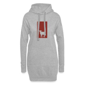Vegan Veganerin - Hoodie-Kleid - Grau meliert - Vorne
