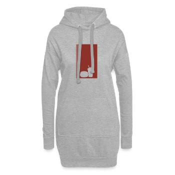 Restauration rapide Food Food Truck Burgers - Sweat-shirt à capuche long Femme - gris chiné - Devant