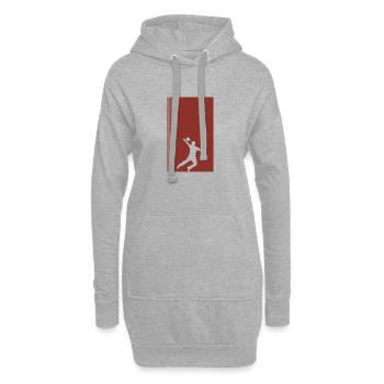 Sacs du tournoi Cornhole - Sweat-shirt à capuche long Femme - gris chiné - Devant