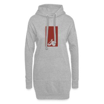 Veganerin Veganer Vegan - Sweat-shirt à capuche long Femme - gris chiné - Devant
