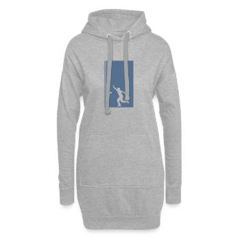 Tournoi de sacs de jeu - Sweat-shirt à capuche long Femme - gris chiné - Devant
