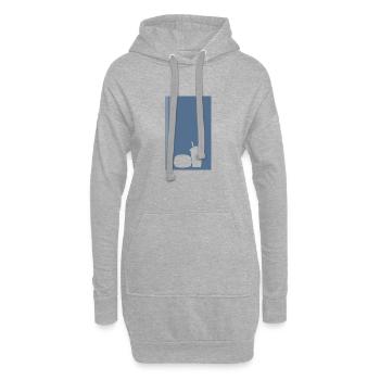 Imbiss Imbisswagen Burger - Hoodie-Kleid - Grau meliert - Vorne