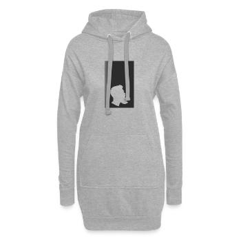 Pilosité faciale Gentleman Baertig - Sweat-shirt à capuche long Femme - gris chiné - Devant