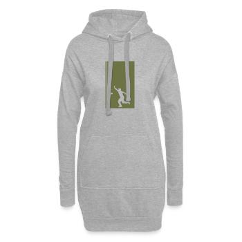 Règles du jeu de tournoi - Sweat-shirt à capuche long Femme - gris chiné - Devant