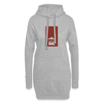 Burger Imbiss Imbisswagen - Hoodie-Kleid - Grau meliert - Vorne