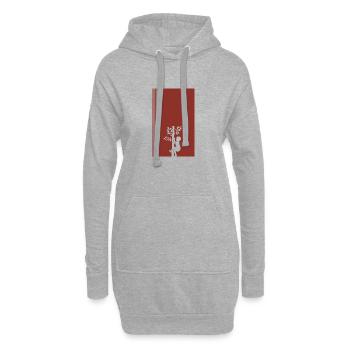 Matériel Grimpeur d’arbre - Sweat-shirt à capuche long Femme - gris chiné - Devant