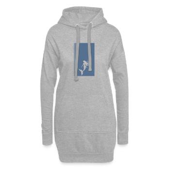 Meerjungfrau Marina - Hoodie-Kleid - Grau meliert - Vorne