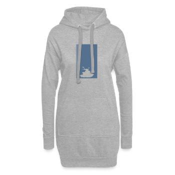 Jetski Wassersport - Hoodie-Kleid - Grau meliert - Vorne