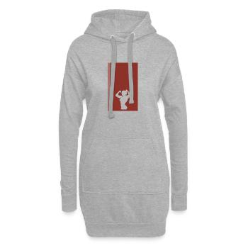 Bodybuilding Gym Kraftsport - Hoodie-Kleid - Grau meliert - Vorne