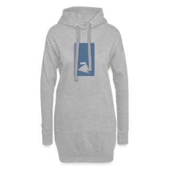 Chemin de fer Locomotive Chemin de fer - Sweat-shirt à capuche long Femme - gris chiné - Devant