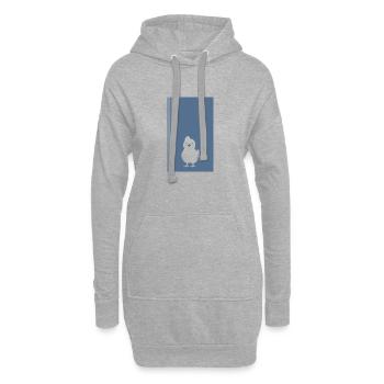 Huhn Hühnerstall Hühnchen - Hoodie-Kleid - Grau meliert - Vorne