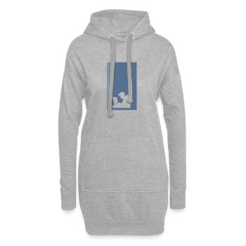 Hacker Cybersecurity Informatiker - Hoodie-Kleid - Grau meliert - Vorne