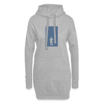 tournevis outil plombier - Sweat-shirt à capuche long Femme - gris chiné - Devant