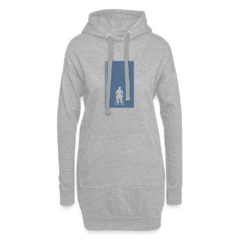 BBQ Grillen Grillmeister - Hoodie-Kleid - Grau meliert - Vorne