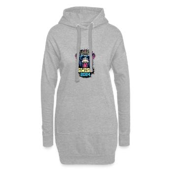Suisse 2024 Monkey Swiss - Sweat-shirt à capuche long Femme - gris chiné - Devant