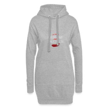 humour probleme saucisson citation drole 2003 m - Sweat-shirt à capuche long Femme - gris chiné - Devant