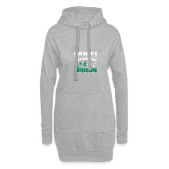 Triathlon Motiv für Triathleten - Hoodie-Kleid - Grau meliert - Vorne