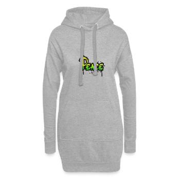 Frieden - Hoodie-Kleid - Grau meliert - Vorne