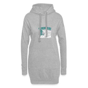 Motif marathon pour coureurs et joggeurs - Sweat-shirt à capuche long Femme - gris chiné - Devant