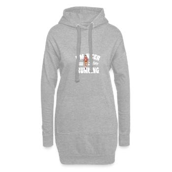 Motif marathon pour coureurs et joggeurs - Sweat-shirt à capuche long Femme - gris chiné - Devant