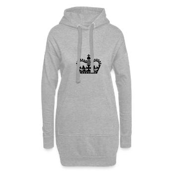 couronne 01 - Sweat-shirt à capuche long Femme - gris chiné - Devant