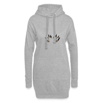 krallen 02 - Hoodie-Kleid - Grau meliert - Vorne
