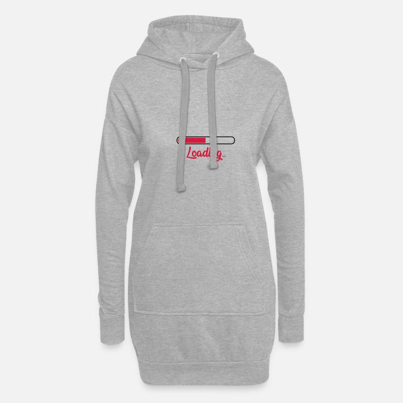loading - Hoodie-Kleid - Grau meliert