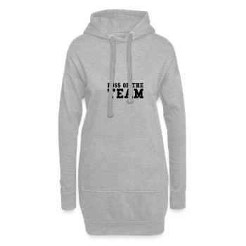 patron de l'équipe - Sweat-shirt à capuche long Femme - gris chiné - Devant