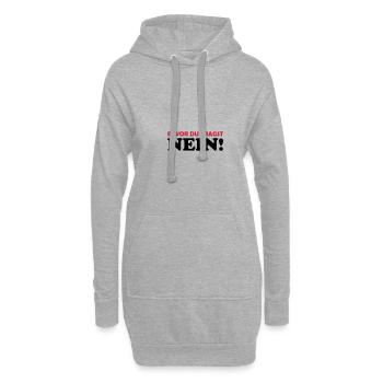 befor du fragst nein - Hoodie-Kleid - Grau meliert - Vorne