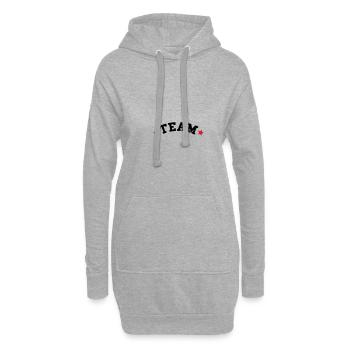 star de l'équipe - Sweat-shirt à capuche long Femme - gris chiné - Devant