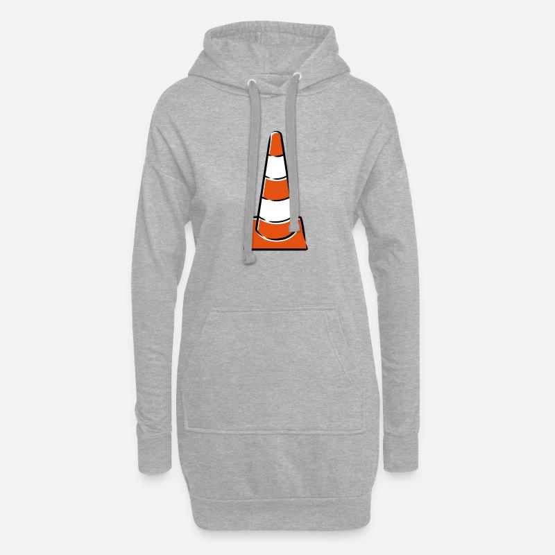 Chapeaux de construction - Sweat-shirt à capuche long Femme - gris chiné