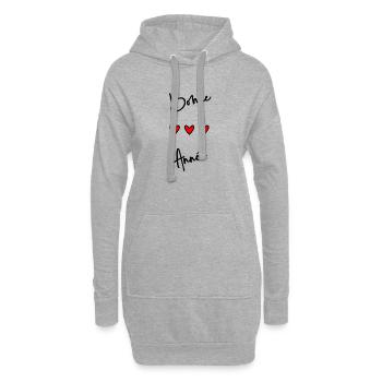 BONNE ANNEE. SAINT SYLVESTRE. NOUVELLE ANNÉE - Sweat-shirt à capuche long Femme - gris chiné - Devant