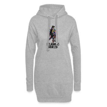 Islandpferde Statement Pferde Pferdefan Isländer - Hoodie-Kleid - Grau meliert - Vorne