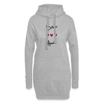 BONNE ANNEE. SAINT SYLVESTRE. NOUVELLE ANNÉE - Sweat-shirt à capuche long Femme - gris chiné - Devant