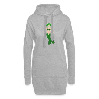 Mermaid Medusa Gothic Fantasy Art - Hoodie Dress - heather grey - Front