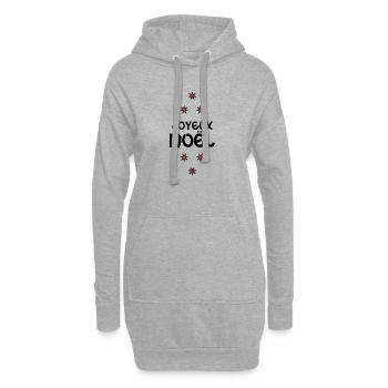 WEIHNACHTEN. FROHE WEIHNACHTEN. FROHE WEIHNACHTEN. NEUJAHRSTAG - Hoodie-Kleid - Grau meliert - Vorne