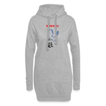 Verrottete Welt - Hoodie-Kleid - Grau meliert - Vorne