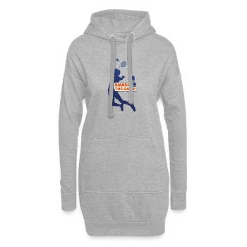 Smash the game by Helfspawn - Sweat-shirt à capuche long Femme - gris chiné - Devant