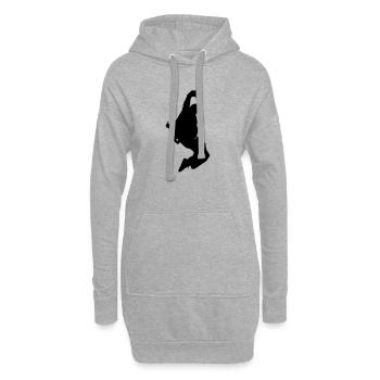 B-Boy Silhouette – Breakdance Freeze - Hoodie-Kleid - Grau meliert - Vorne