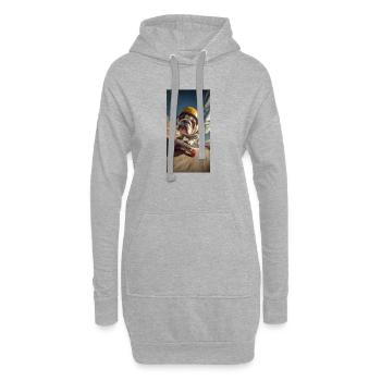 Bulldog Skateboard Tempo - Hoodie-Kleid - Grau meliert - Vorne