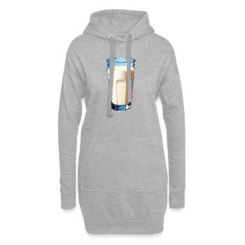 Ein Glas Milch - Hoodie-Kleid - Grau meliert - Vorne