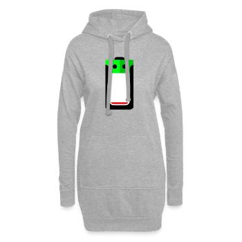 Mei Akku heute Lustig Shirt – Low Battery Humor - Hoodie-Kleid - Grau meliert - Vorne