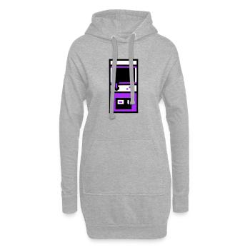 Nostalgischer Arcade Automat Gamer - Hoodie-Kleid - Grau meliert - Vorne